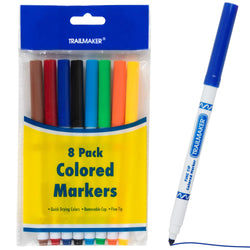 Fine Tip Markers - 8-Pack - BagsInBulk.com