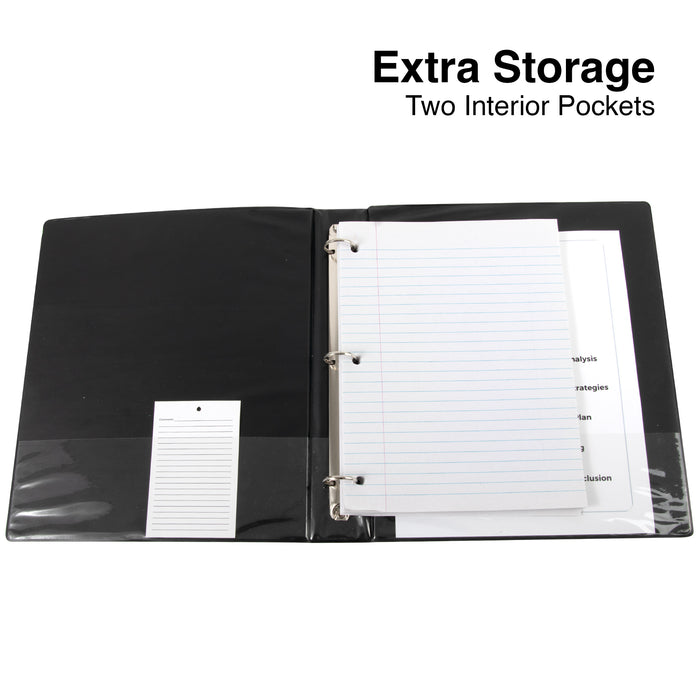 1-Inch Hard Cover 3-Ring Binders - BagsInBulk.com