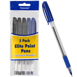 Elite Point Grip Pen 5-Pack - BagsInBulk.com