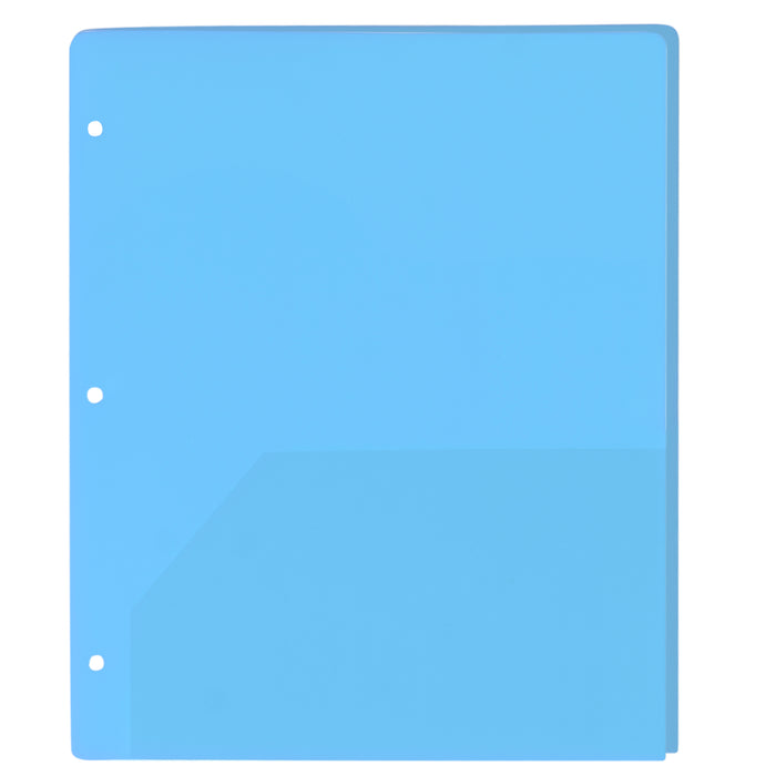 Translucent 2-Pocket Poly Folders - BagsInBulk.com