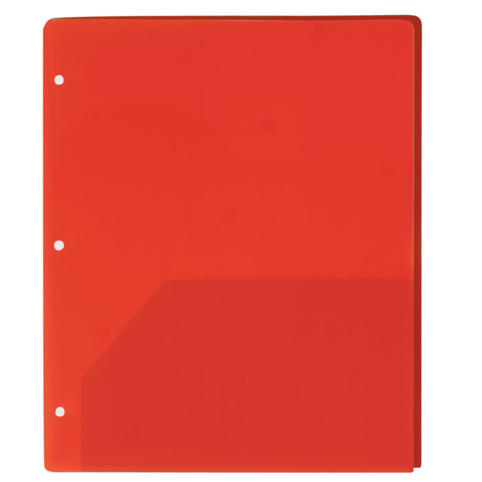 Translucent 2-Pocket Poly Folders - BagsInBulk.com