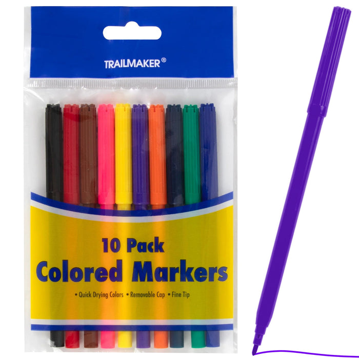 Colored Markers 10-pack - BagsInBulk.com