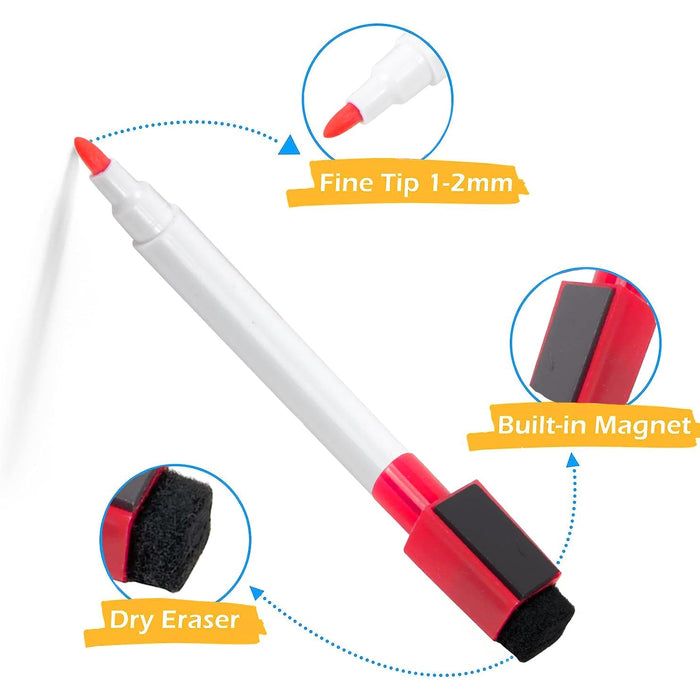 Dry Erase Markers With Eraser Top - 3 Pack - BagsInBulk.com