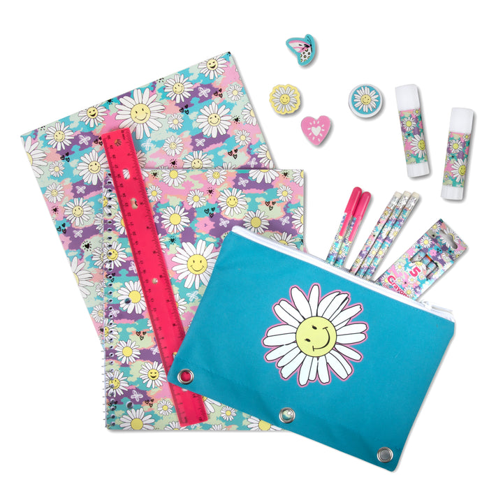 20 Piece Daisy Themed School Supply Kit - BagsInBulk.com
