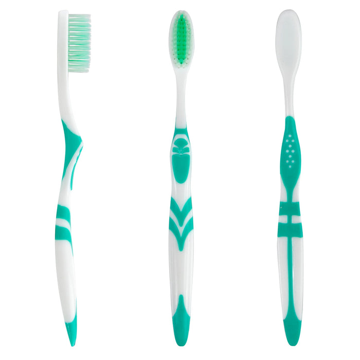 Wholesale 46 Bristle Head Adult Toothbrush - 4 Colors -