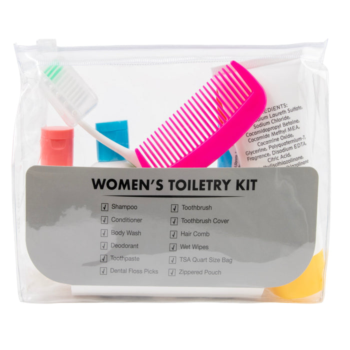 Women's 15-piece Toiletry Kit with Pouch - BagsInBulk.com