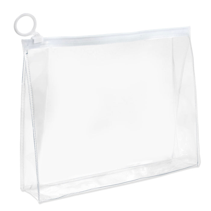 Clear Toiletry Zippered Pouch - BagsInBulk.com
