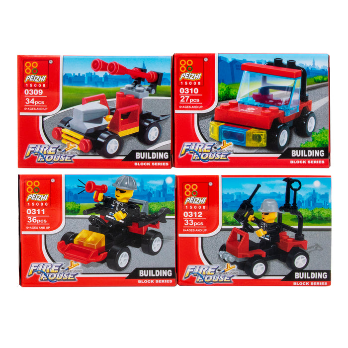 MIcro Blocks Fire & Rescue Assorted Vehicles - BagsInBulk.com