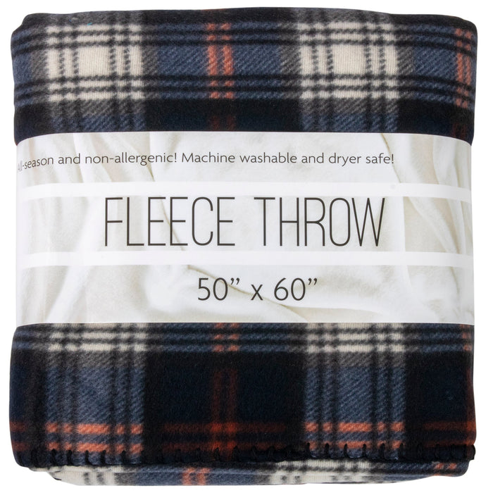 Wholesale Plaid Fleece Blankets 50" x 60" -