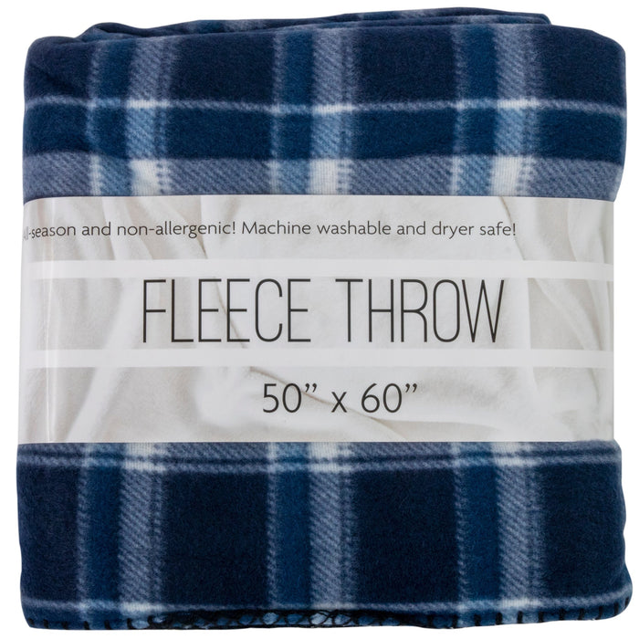 Wholesale Plaid Fleece Blankets 50" x 60" -