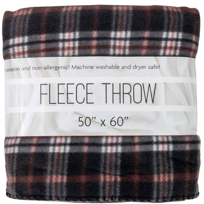 Wholesale Plaid Fleece Blankets 50" x 60" -