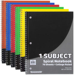 Wholesale 1 Subject Notebook College Ruled 70 Sheets -