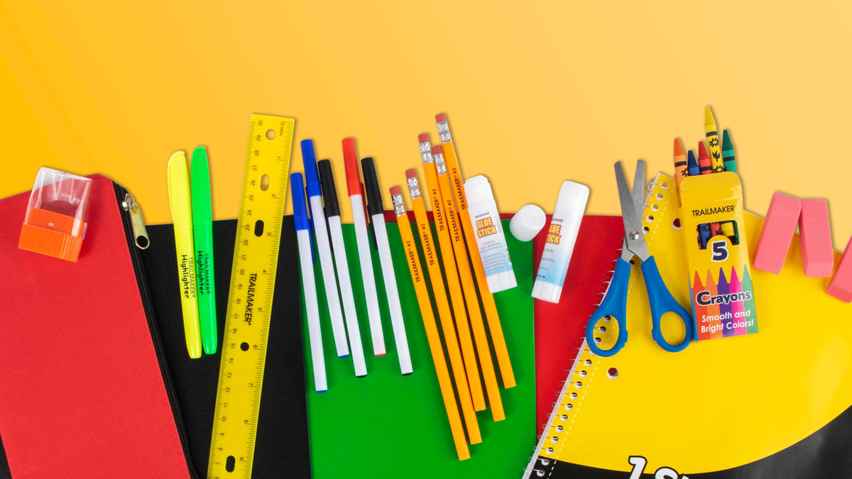 Dansydaisy 12 Sets School Supplies Backpack Kits – Bulk Back To School Donations, Bright Colors