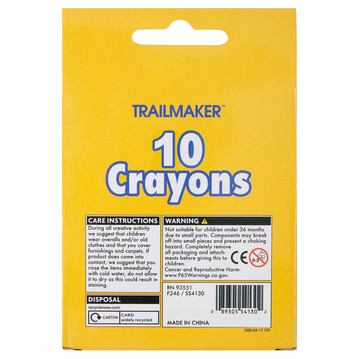 Trailmaker Crayons 10-Pack - BagsInBulk.com