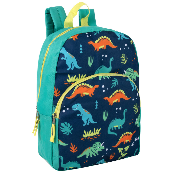 15-Inch Children's Character Backpack - Dinosaur Print
