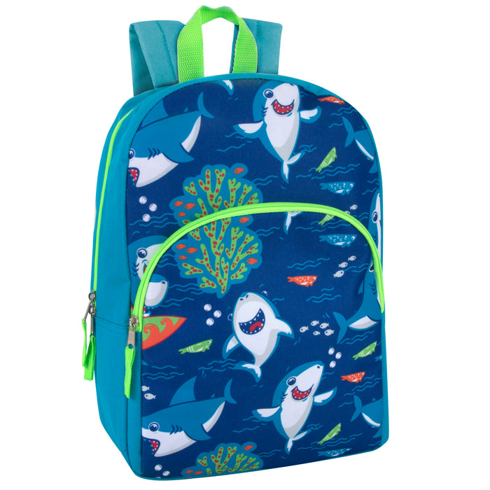 15-Inch Bulk Children's Character Backpack - 8 Colors