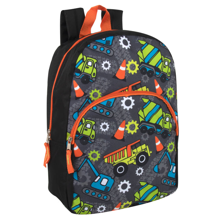 15-Inch Bulk Children's Character Backpack - 8 Colors