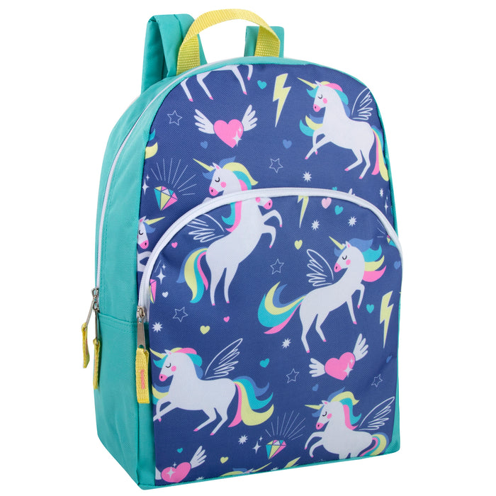 15-Inch Bulk Children's Character Backpack - 8 Colors