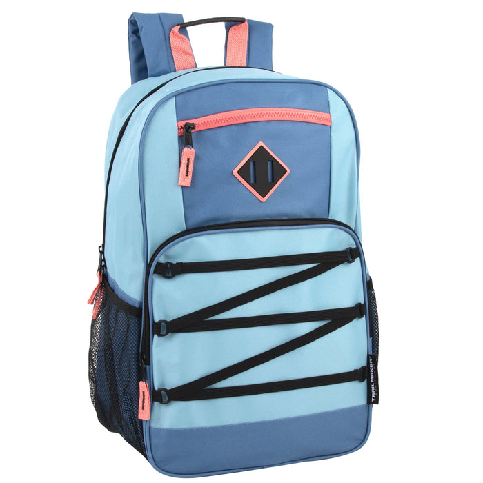 19 Inch Dome Bungee Backpack with Laptop Section - 3 Girls Colors - BagsInBulk.com