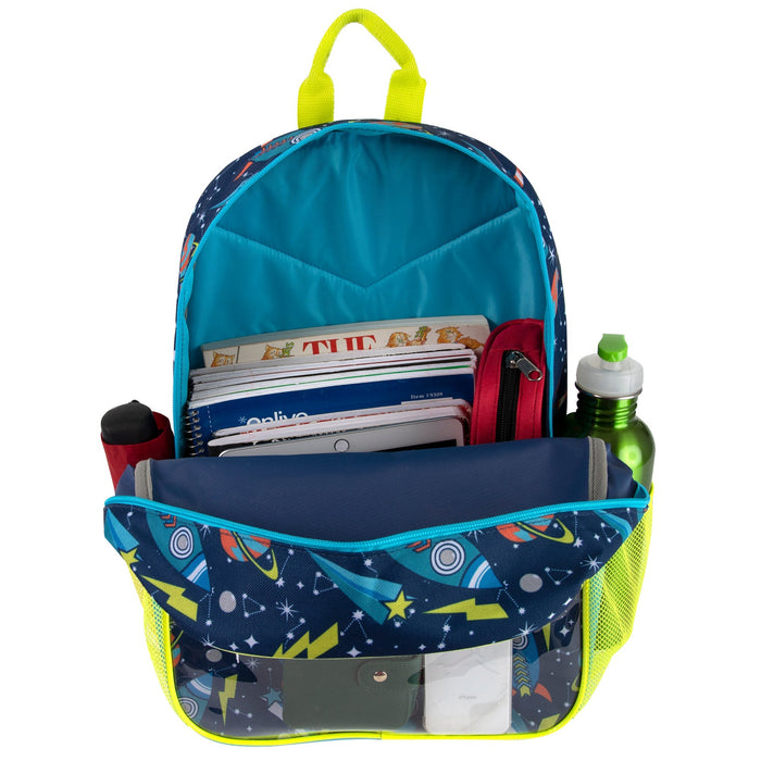 17" Outer Space Backpack with 9-Piece School Supply Kit - BagsInBulk.com