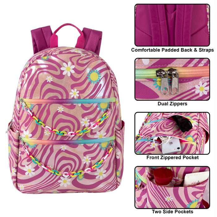 17 Inch Printed Backpack - Single Girls Patterns - BagsInBulk.com