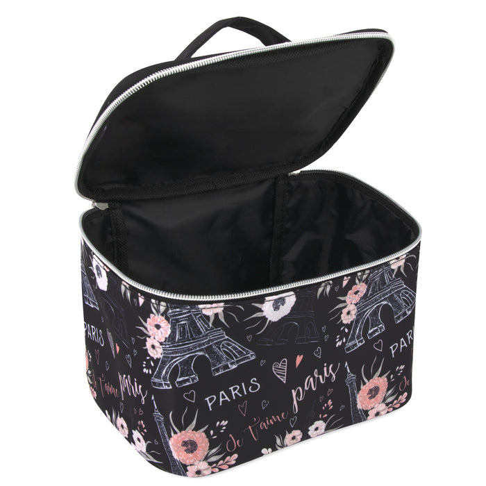 Cosmetic Traveling Case - Paris Print - BagsInBulk.com