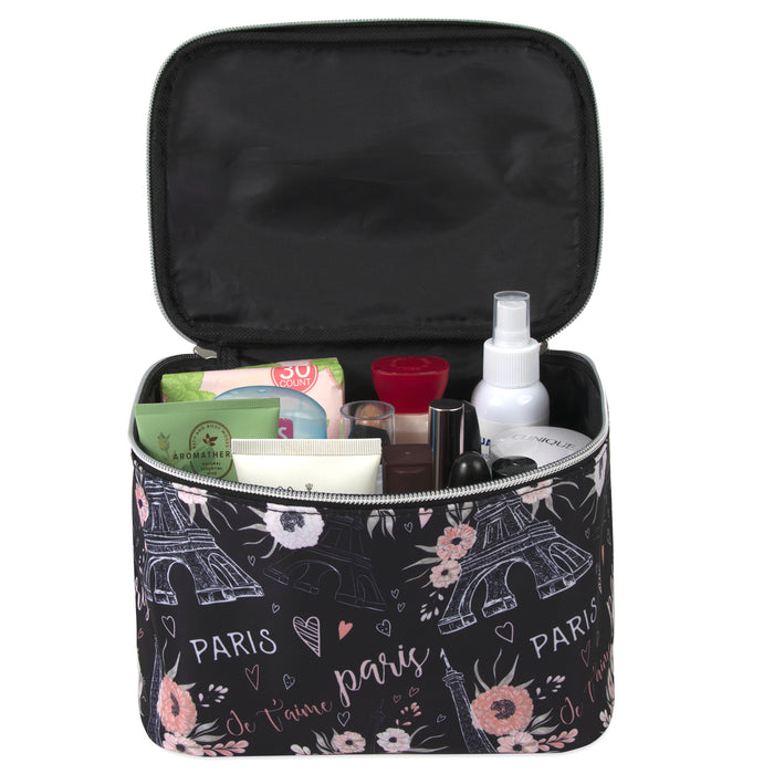 Cosmetic Traveling Case - Paris Print - BagsInBulk.com