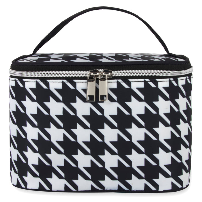 Cosmetic Traveling Case - Houndstooth Print - BagsInBulk.com