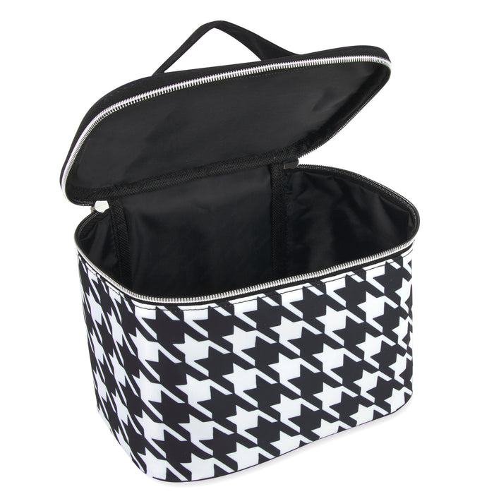 Cosmetic Traveling Case - Houndstooth Print - BagsInBulk.com