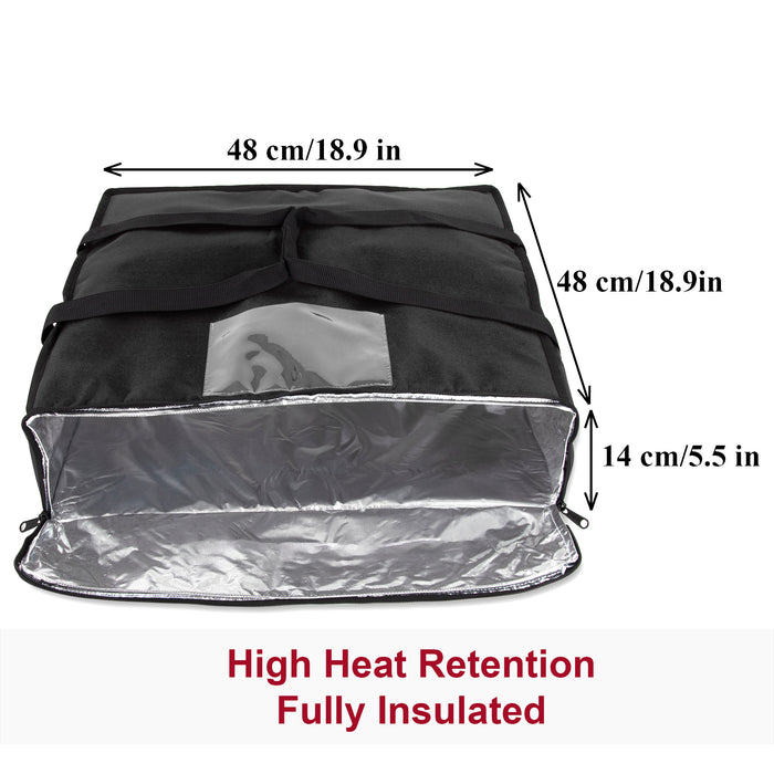Trailmaker Insulated Pizza Carrier with Handle With Clear Pocket