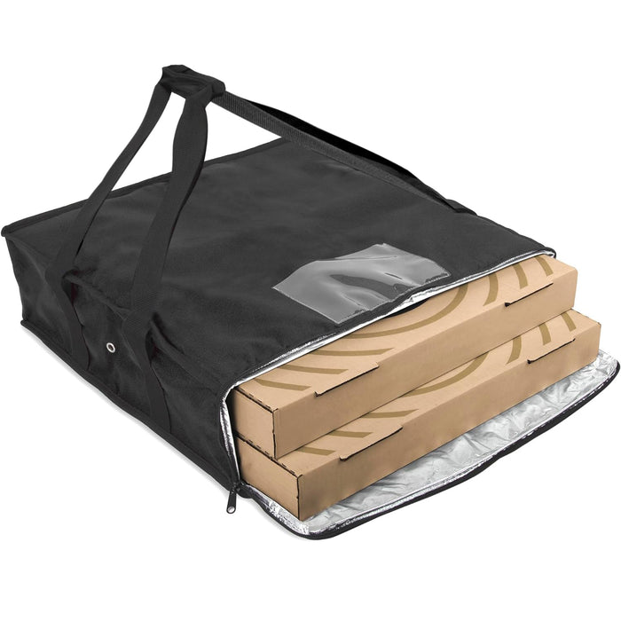 Trailmaker Insulated Pizza Carrier with Handle With Clear Pocket