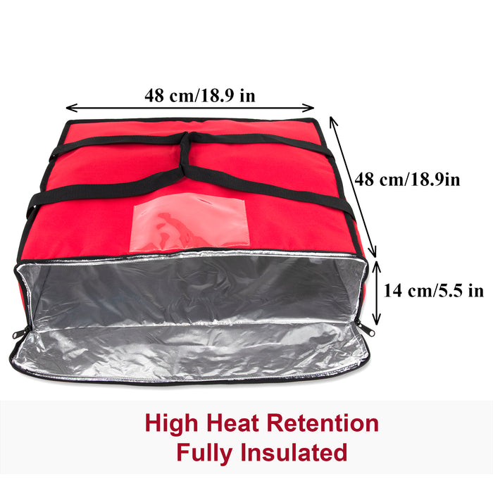 Trailmaker Insulated Pizza Carrier with Handle With Clear Pocket