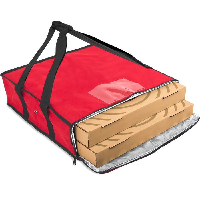 Trailmaker Insulated Pizza Carrier with Handle With Clear Pocket