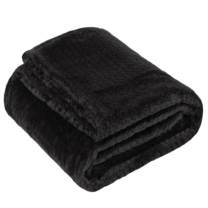 Soft Fleece Waffle Blankets 50" x 60" (250 GSM) - BagsInBulk.com