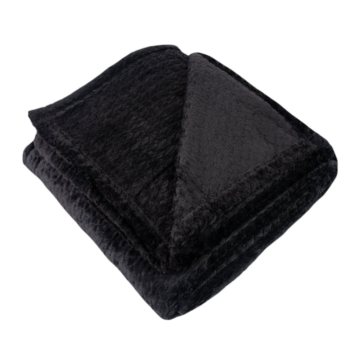 Soft Fleece Waffle Blankets 50" x 60" (250 GSM) - BagsInBulk.com