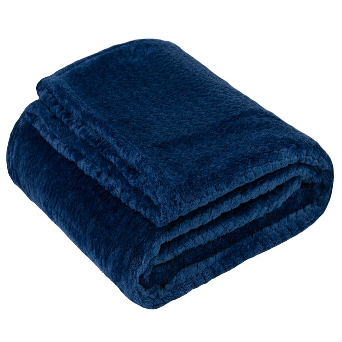 Soft Fleece Waffle Blankets 50" x 60" (250 GSM) - BagsInBulk.com