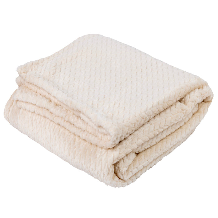 Soft Fleece Waffle Blankets 50" x 60" (250 GSM) - BagsInBulk.com