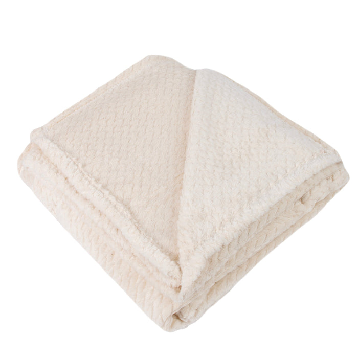 Soft Fleece Waffle Blankets 50" x 60" (250 GSM) - BagsInBulk.com