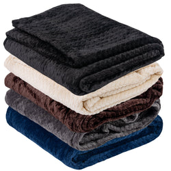 Soft Fleece Waffle Blankets 50" x 60" (250 GSM) - BagsInBulk.com