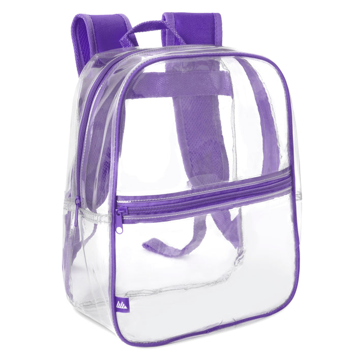 Purple clear backpack on sale