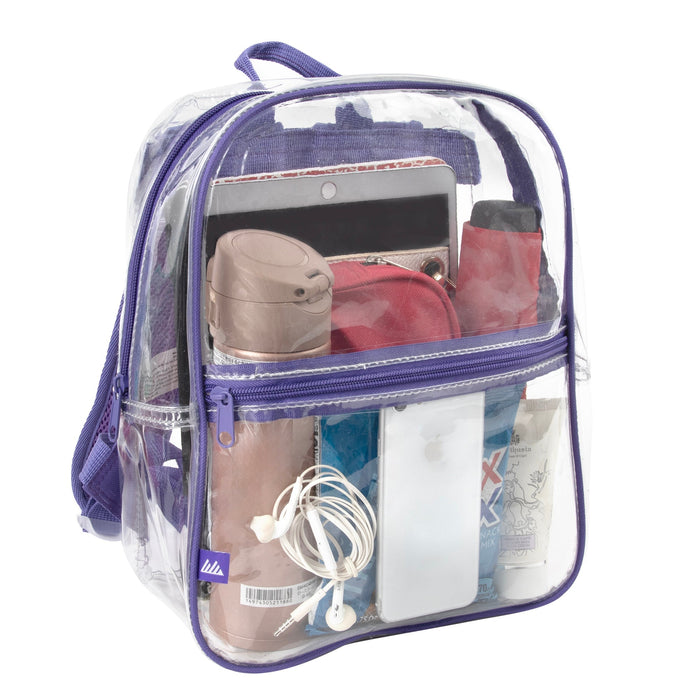 Trailmaker Clear Mini Backpack - Four Color Choices - BagsInBulk.com