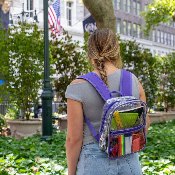 Trailmaker Clear Mini Backpack - Four Color Choices - BagsInBulk.com