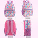 17-Inch Printed Backpack with 8-Piece School Supplies Kit - Purple Floral - BagsInBulk.com