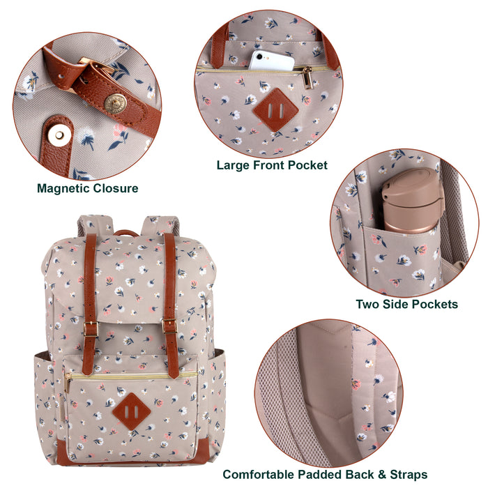 17-inch Printed Double Buckle Backpack - BagsInBulk.com