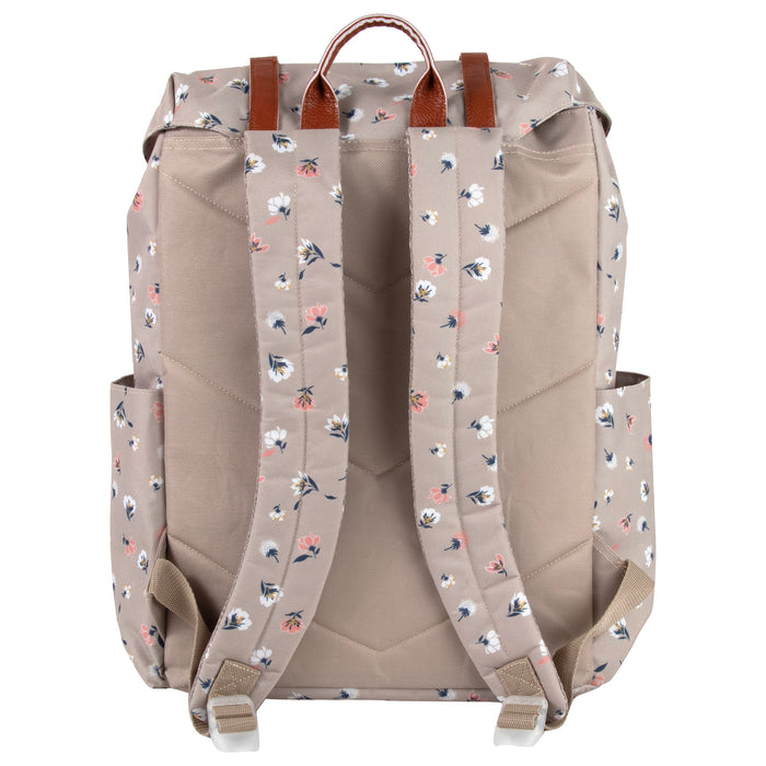 Bulk Floral Print Double Buckle Flap Backpack