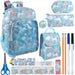 Printed Unicorn Clear Pocket Backpack with 18-Piece School Supply Kit
