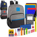 17" Color Block Backpack with 45-Piece School Supply Kit - Boys - BagsInBulk.com