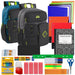 18" Multi Pocket Backpack with 45-Piece School Supply Kit - 2 Colors - BagsInBulk.com