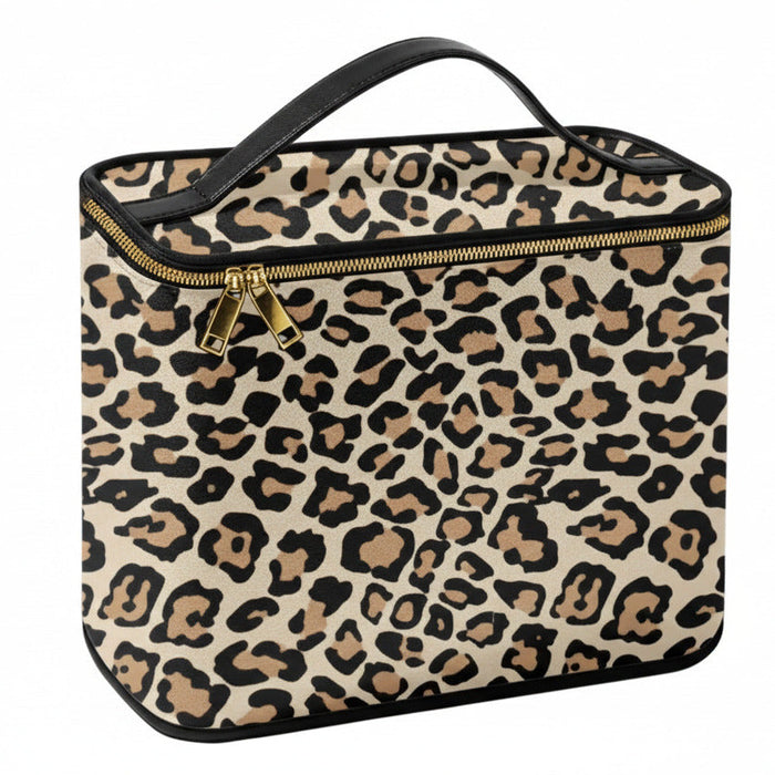 Leopard Print Cosmetics Travel Case