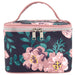 Cosmetic Vegan Leather Travel Case - Rose Print - BagsInBulk.com